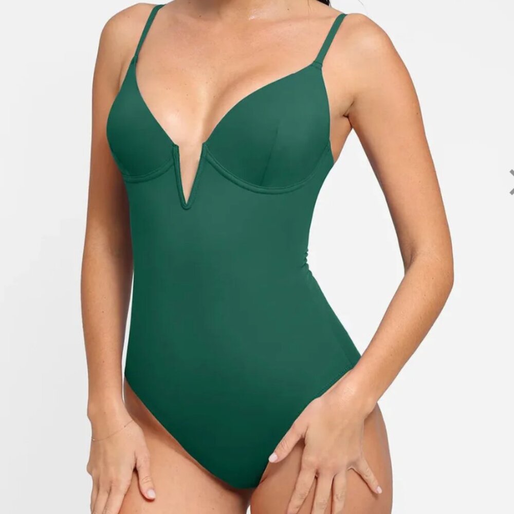 NWT POPILUSH Shapewear Solid Sculpting One-Piece Swimsuit